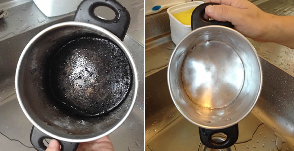 Cómo limpiar la olla quemada