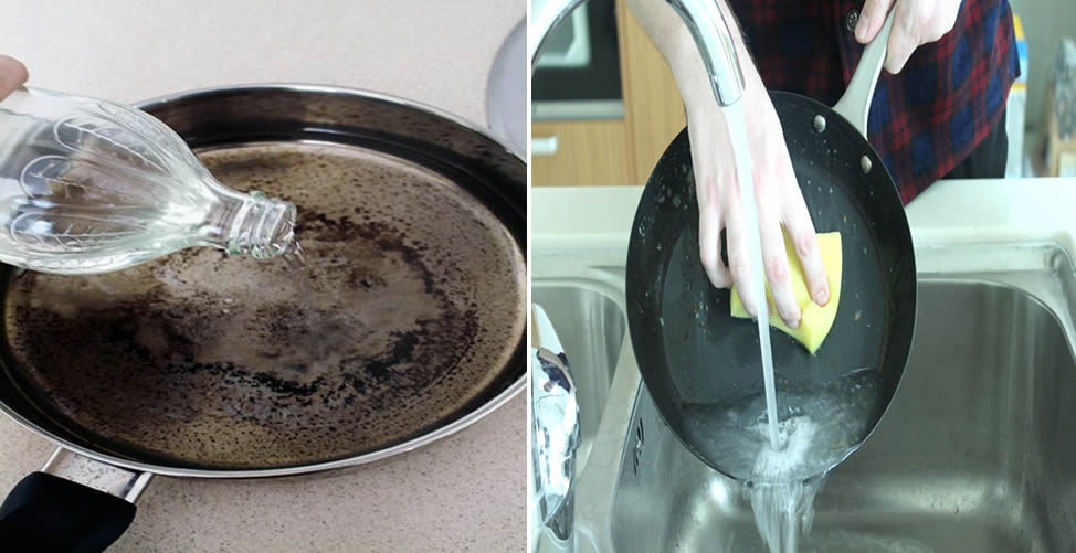 Cómo limpiar la olla quemada
